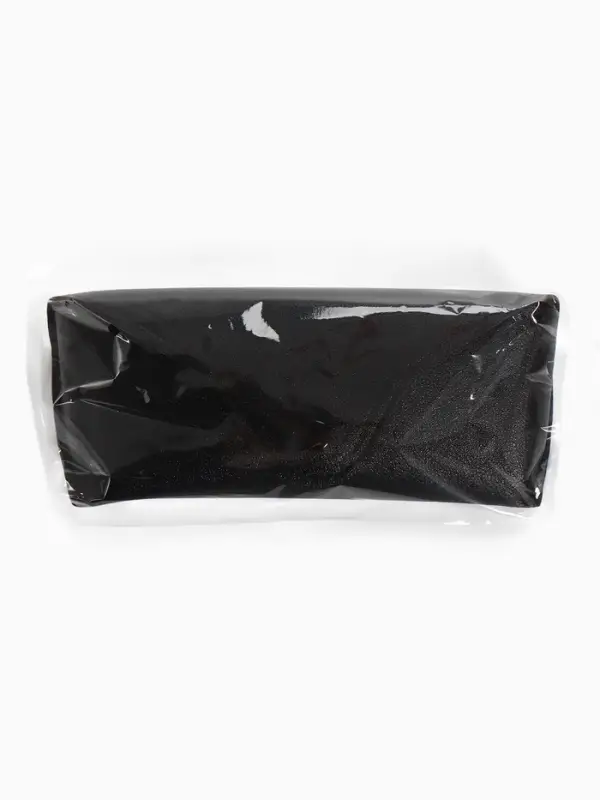 Футляр для очков на кнопке, однотонный, размер 16&times;3.5&times;6.5 см, чёрный