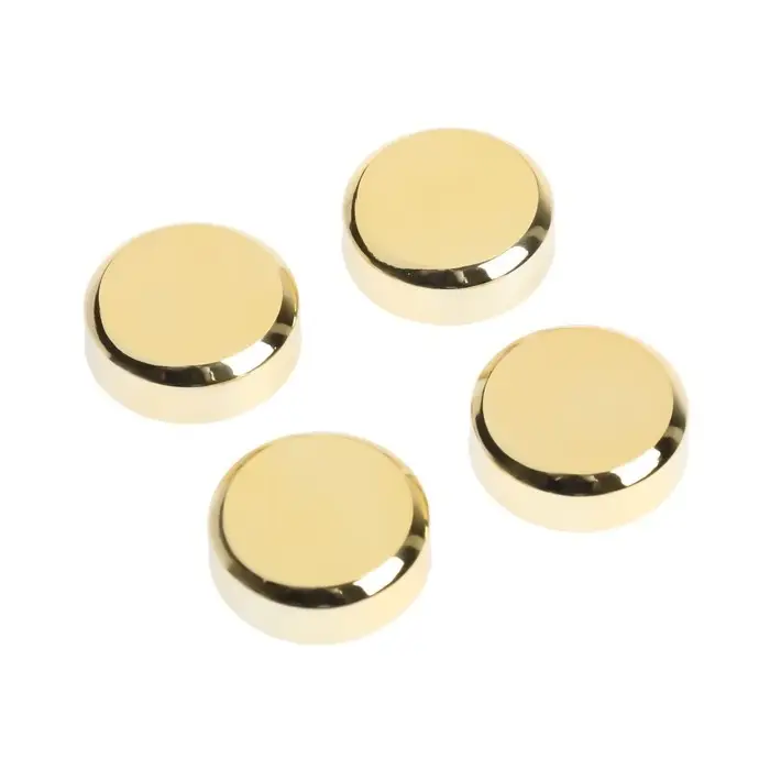 Зеркалодержатель ТУНДРА, d=25 мм, без сверления, цвет золото, пластик, 4 шт.