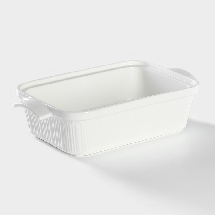 Мармит из жаропрочной керамики двойной Magistro «Бланш», 1,1 л, 26,5×16×6,5 см, цвет белый Мармит из жаропрочной керамики двойной Magistro «Бланш», 1,1 л, 26,5×16×6,5 см, цвет белый