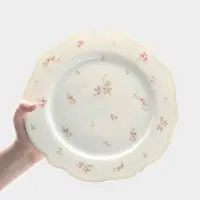 Тарелка глубокая WY Spring flowers, 220 мл, d=21.5 см, фарфор, белая