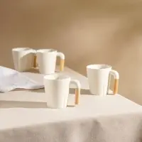 Набор кружек SL Home &laquo;Тренто&raquo;, 250 мл, 4 шт., фарфор, белый