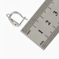 Швензы с английской застежкой &laquo;Сердце тренд&raquo;, 1 пара, цвет серебро