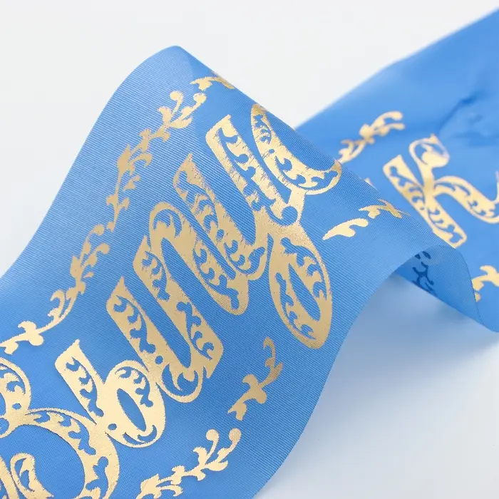 Лента на выпускной «Выпускник», шёлк синий фольга Лента на выпускной «Выпускник», шёлк синий фольга