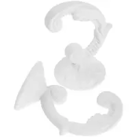 Крючок для штор ТУНДРА KS002, однорожковый, цвет белый, 2 шт Крючок для штор ТУНДРА KS002, однорожковый, цвет белый, 2 шт