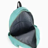 Рюкзак школьный на молнии, с отделами, карманами, размер 31&times;18&times;44 см, бирюзовый