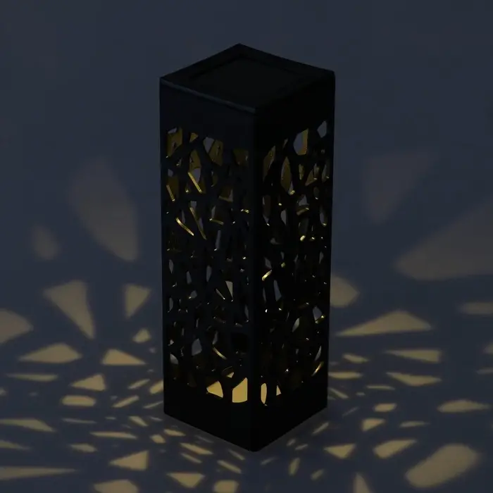 Садовый светильник &laquo;Ажурный&raquo;, уличный, на солнечной батарее, 6&times;29&times;6 см, 1 LED, свечение тёплое белое