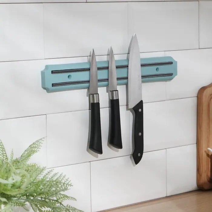 Держатель для ножей магнитный Доляна «Цветная линия», 33 см, цвет голубой Держатель для ножей магнитный Доляна «Цветная линия», 33 см, цвет голубой