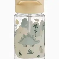 Поильник детский с трубочкой «Дино», 350мл., цвет бежевый Крошка Я Поильник детский с трубочкой «Дино», 350мл., цвет бежевый Крошка Я