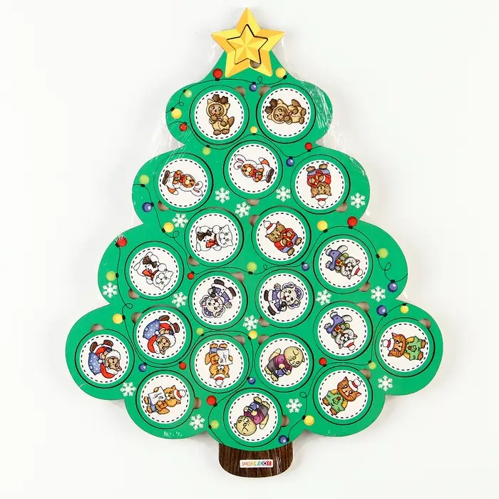 Обучающая игра &laquo;Новогоднее мемо: Забавные коты&raquo;, 20 фишек