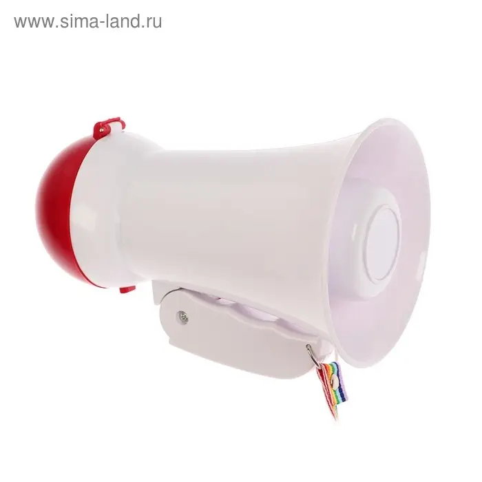 Мегафон ручной Luazon Rad-02, 5 Вт, дальность до 50 м, запись 10 сек, 3 режима, белый