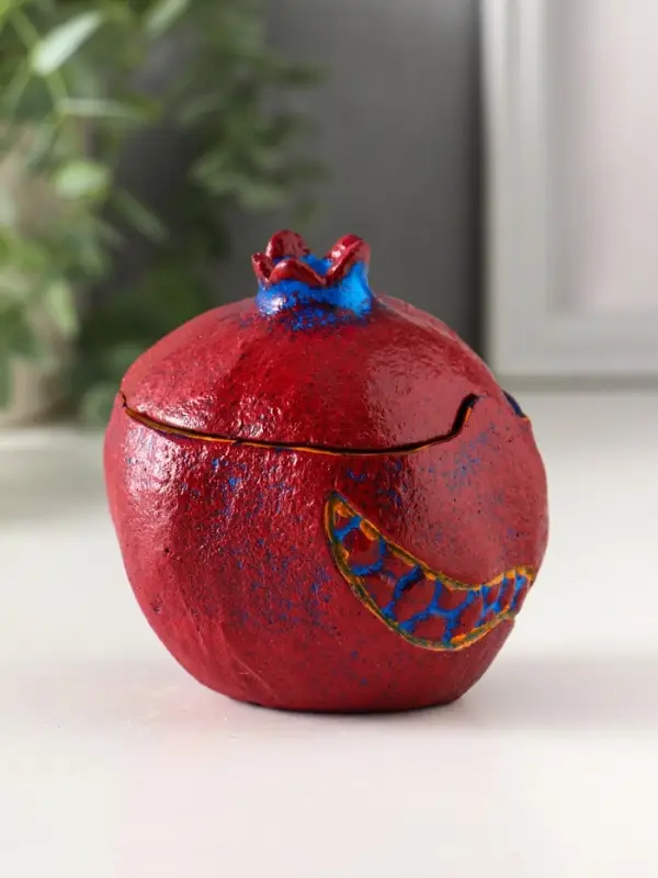 Шкатулка "Гранат" 9х8,5х8 см, синий