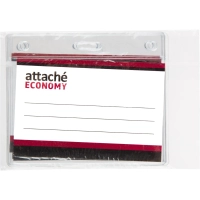 Бейдж Attache Economy 78x96 150 мкм без шнурка, вкладыш 60x90, 5шт/уп