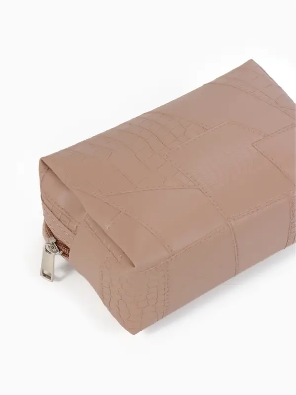 Косметичка дор Одноцвет, 16*5*10, отдел на молнии, серый