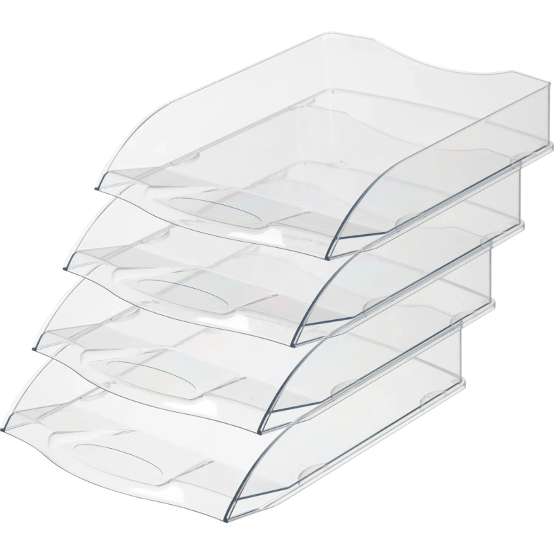 Лоток горизонтальный Attache 4шт/уп прозрачный тд_у