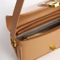Сумка женская багет TEXTURA на молнии, 21&times;6&times;11 см, светло-коричневая
