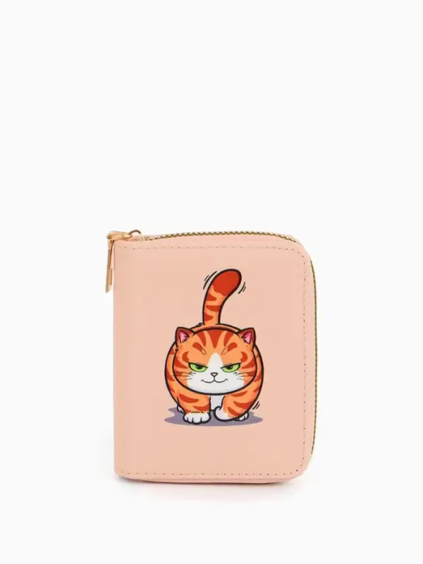 Кошелёк на молнии &laquo;Выбражулька&raquo;, 8.5&times;2.5&times;10.5 см, с принтом, оранжевый