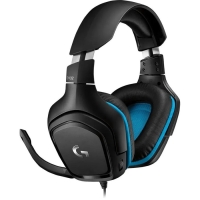 Наушники LOGITECH G432, игровые, микрофон, 2 м, чёрные