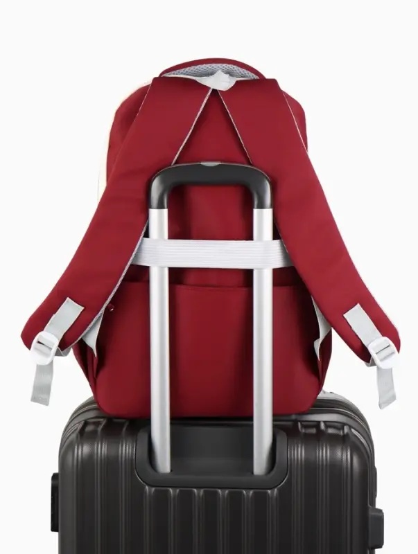 Рюкзак школьный, с кошельком, для девочки, 32&times;14&times;46 см, бордовый