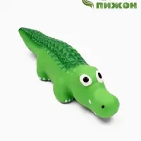Пищащая игрушка для собак &laquo;Крокодил&raquo;, 20.5&times;6.5 см, латекс