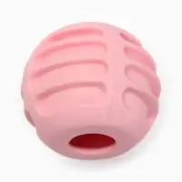 Мяч для собак &laquo;Полосатик&raquo;, 6 см, рифлёный, TPR, розовый