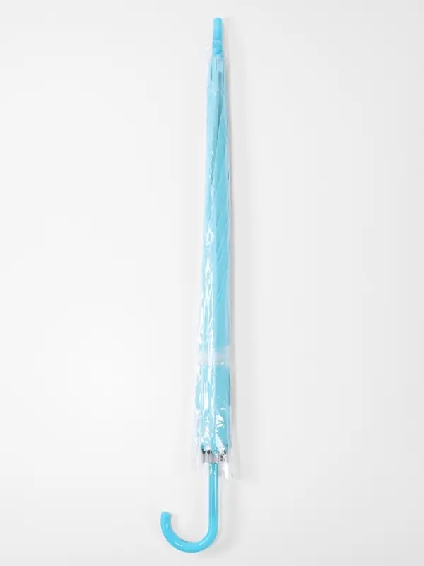 Зонт - трость полуавтоматический &laquo;Однотонный&raquo;, 8 спиц, R=47/55 см, d=94 см, синий