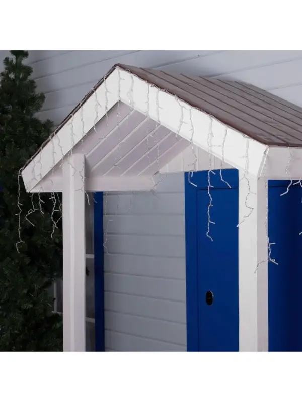 Гирлянда &laquo;Бахрома&raquo; 4&times;0.6 м, IP44, прозрачная нить, 180 LED, свечение мульти, 8 режимов, 220 В