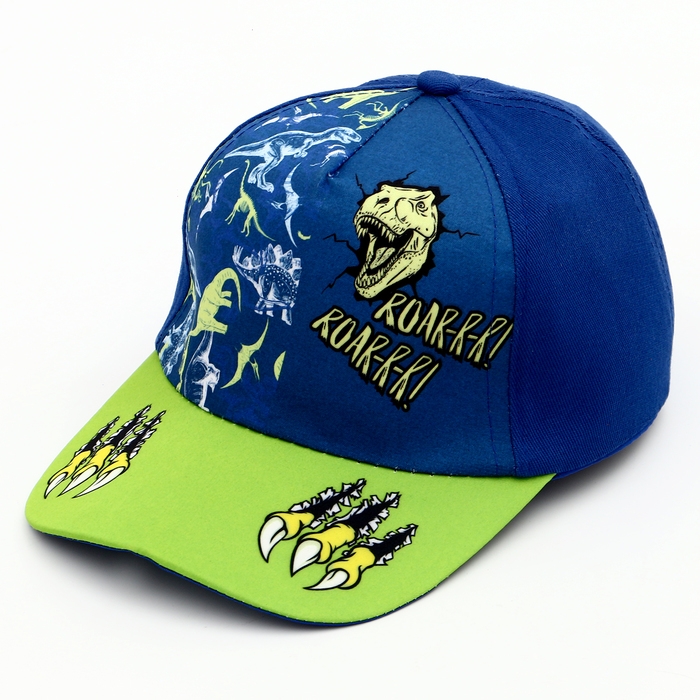 Кепка детская для мальчика RoaRR, цвет синий, р-р 54 Кепка детская для мальчика RoaRR, цвет синий, р-р 54