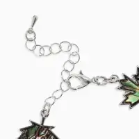 Браслет цепочка &laquo;Галиотис. Лист Клёна&raquo;, L=17 см, + удлинитель 5 см, цвет серебро, разноцветный