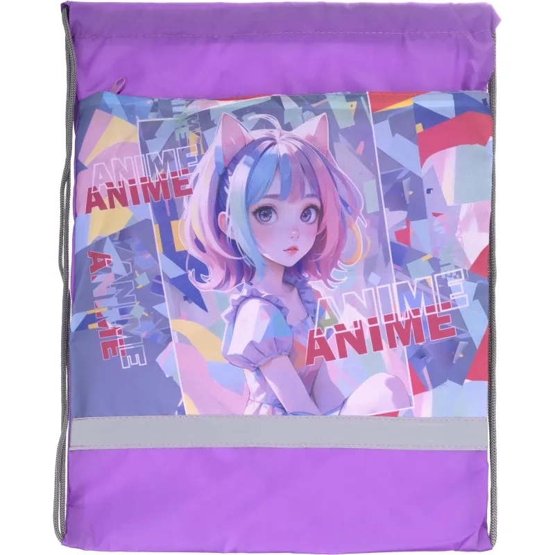 Сумка для сменной обуви со светоотраж.полоска СДС-71, АНИМЕМАНИЯ