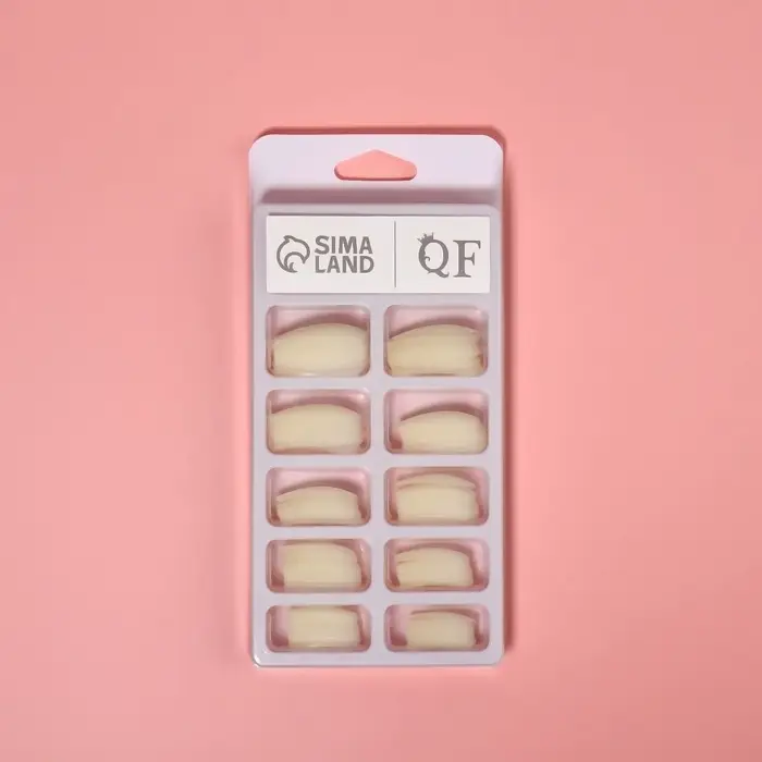 Типсы для наращивания ногтей, 100 шт., форма балерина, полное покрытие, в контейнере, молочные