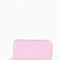 Кошелёк женский на молнии, 20&times;2&times;10 см, лаковый, розовый
