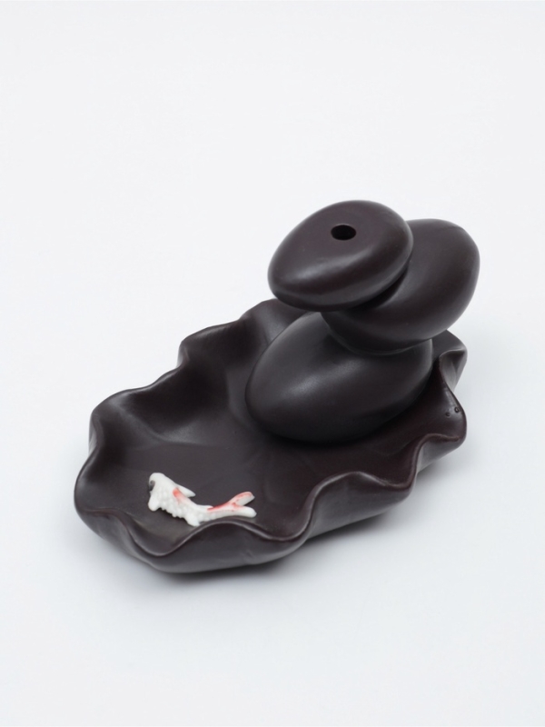 Подставка для благовоний TAKE IT EASY «Баланс и рыбки», набор благовоний конусы, стелющийся дым, 4.3×3.5×6см