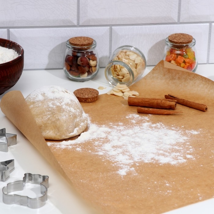 Пергамент силиконизированный, коричневый, жиростойкий, 38 х 42 см, 15 листов Пергамент силиконизированный, коричневый, жиростойкий, 38 х 42 см, 15 листов