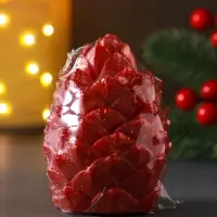 Свеча "Шишка 70*75 мм декор Свеча "Шишка 70*75 мм декор