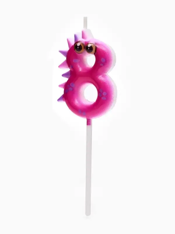 Свеча для торта цифра 8 «Зверюшки», 5 см Свеча для торта цифра 8 «Зверюшки», 5 см