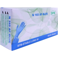 Перчатки однораз. SFM нитрил неопудр. синие удл. M 100 (шт/уп),ПС