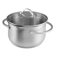 Кастрюля 6 л со стеклянной крышкой 24 см Solid-24С, индукция