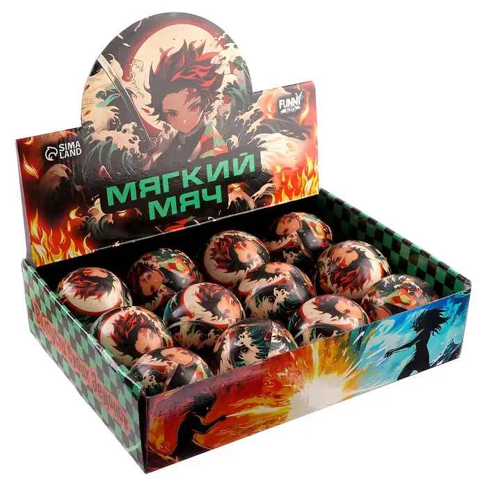 Мяч детский мягкий «Выпусти своих демонов: Аниме», 7.6 см, в шоубоксе Мяч детский мягкий «Выпусти своих демонов: Аниме», 7.6 см, в шоубоксе