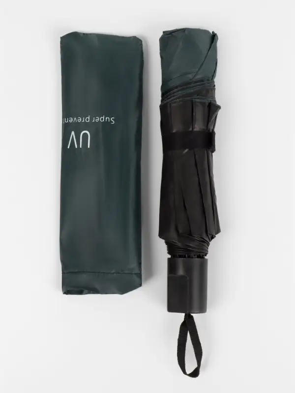 Зонт механический &laquo;Однотонный&raquo;, 4 сложения, 8 спиц, R=47/55 см, d=94 см, цвет изумрудный