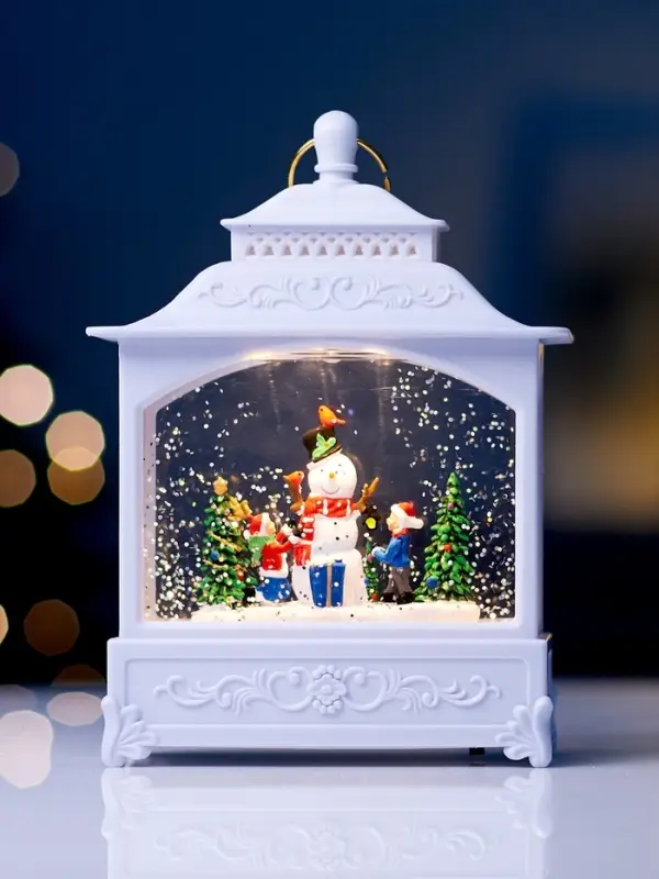 Светодиодная фигура &laquo;Снеговик&raquo; 5.5&times;14&times;19.5 см, от батареек 3хААА, музыка, USB, свечение тёплое белое