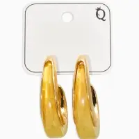 Серьги акрил &laquo;Петля&raquo;, жёлтые в золоте