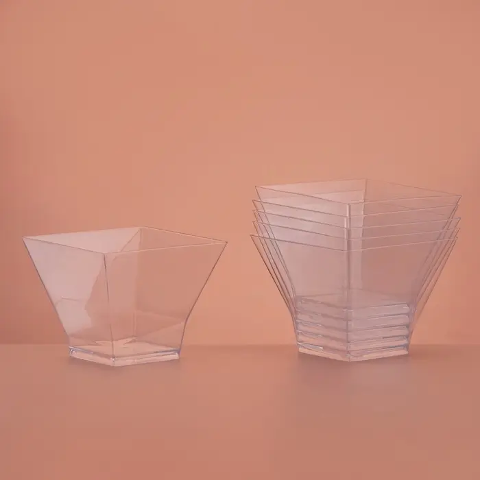 Форма пластиковая одноразовая для фуршета «Пагода», 120 мл, прозрачная