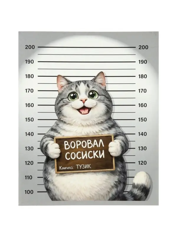 Тетрадь 48 листов в клетку Calligrata &laquo;Коты хулиганы&raquo;, блок №2, серые листы, обложка МИКС