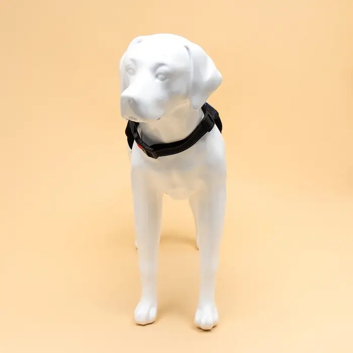 Шлейка К7, размер L, ОГ 64-86 см, вес 18- 27.5 кг, мягкая, светоотражающая, синяя