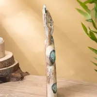 Сувенир интерьерный "Сиамские кошечки" 12х3х30 см, дерево, цв. зелёный Сувенир интерьерный "Сиамские кошечки" 12х3х30 см, дерево, цв. зелёный