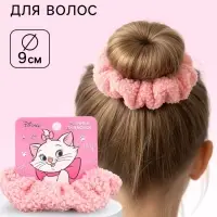Резинка для волос плюшевая Коты аристократы, розовая