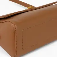 Сумка женская мессенджер TEXTURA на клапане, 26&times;9&times;12 см, коричневая