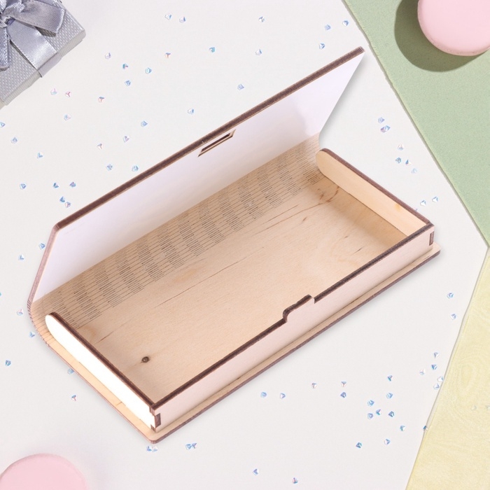 Конверт деревянный Конверт деревянный "Для тебя!" сиреневый фон, 8,3 х 17 см