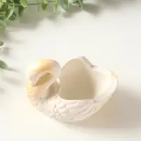 Подставка для мелочей &laquo;Лебедь&raquo;, 9&times;10&times;7 см, белая с позолотой