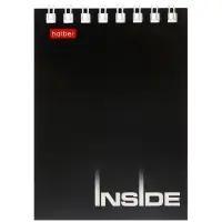 Блокнотик А7 40 л на гребне INSIDE, обл мел карт 40Б7B1 г_01622